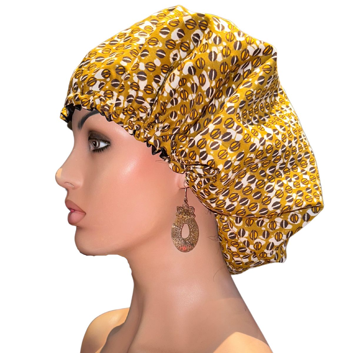 Leopard Women Hair Bonnet Satin Cheveux Nuit Night Sleep Silk Hat